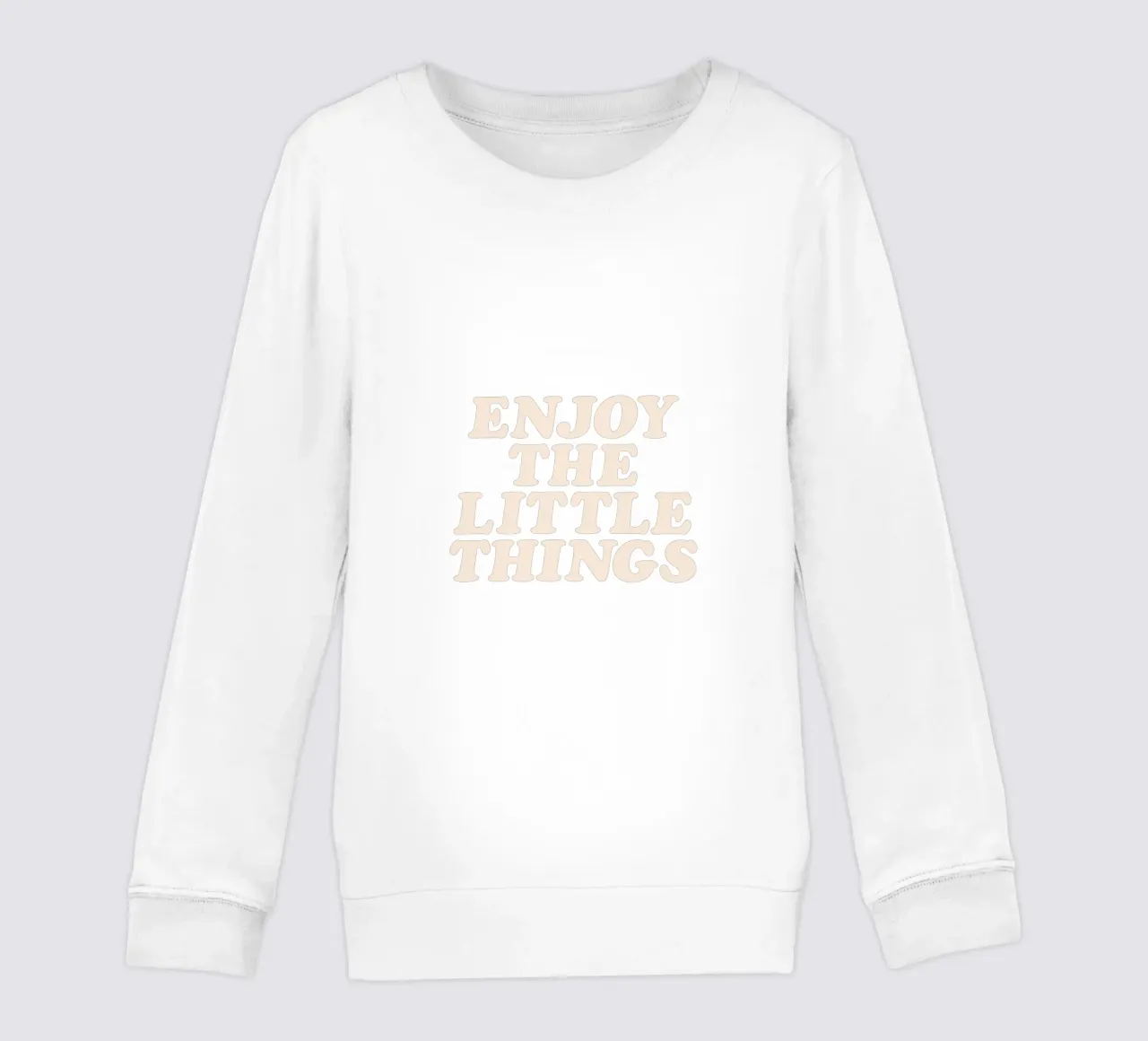 Godetevi le piccole cose Design tipografico positivo felpa bambino da THE MOTIVATED TYPE