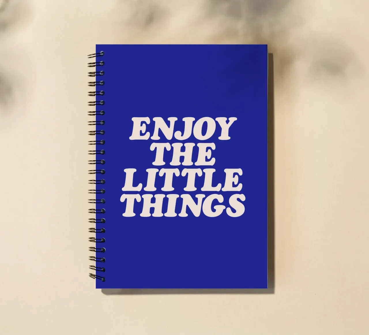 Enjoy the Little Things Positive Typography Design spiral notebook by THE MOTIVATED TYPE