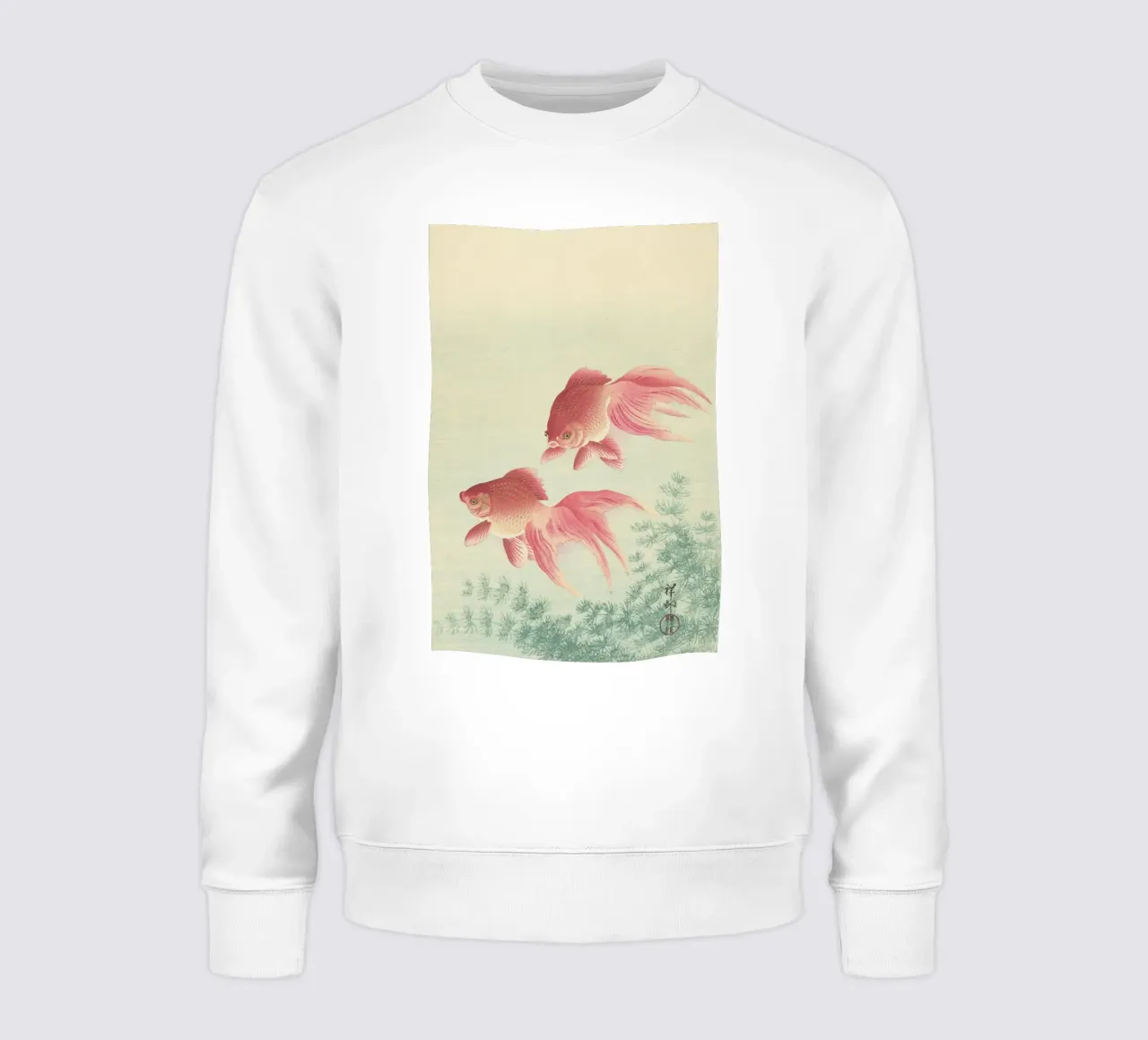 Pesce rosso - Xilografia giapponese Ohara Koson felpa da William Store