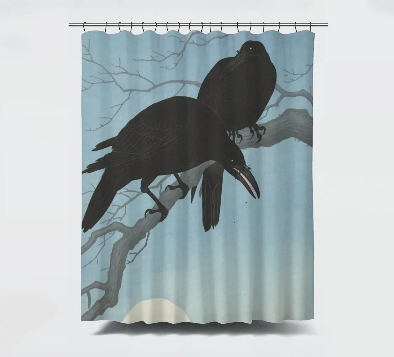 Due corvi su un ramo - Ohara Koson tenda da doccia da William Store