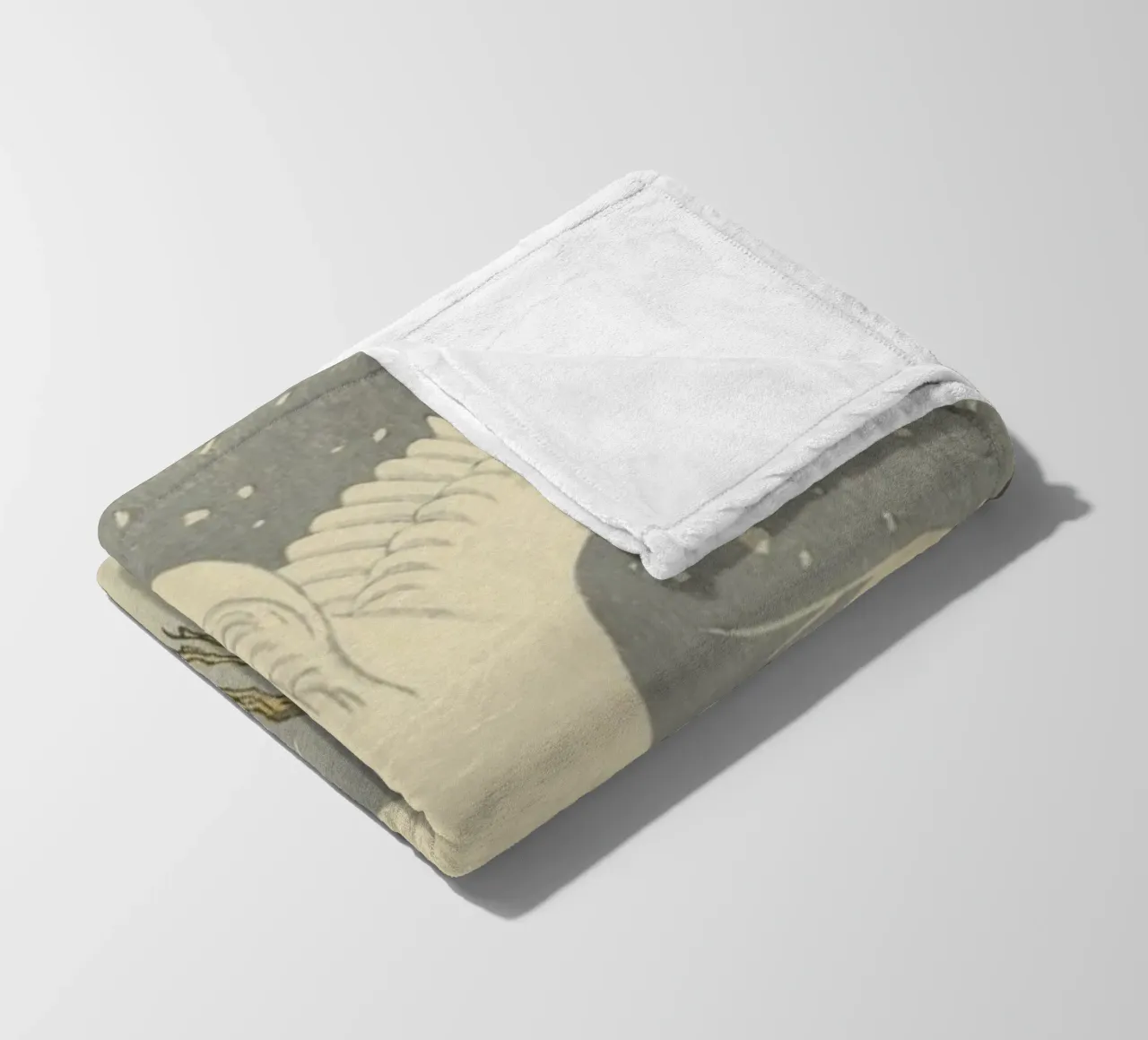Egrette in discesa sulla neve - Ohara Koson coperta in pile da William Store