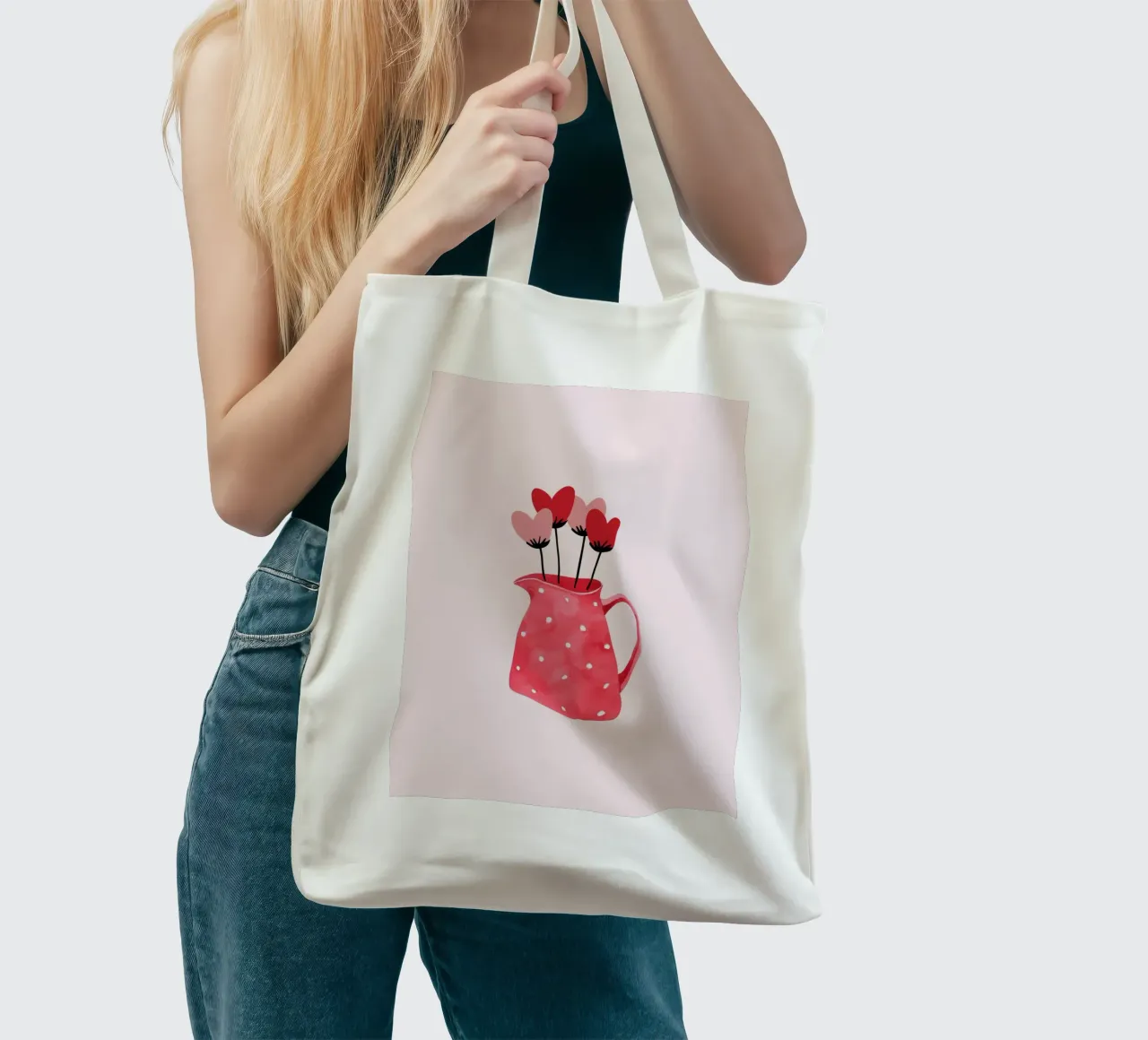 Bouquet d'amour borsa in juta da Idées & Création