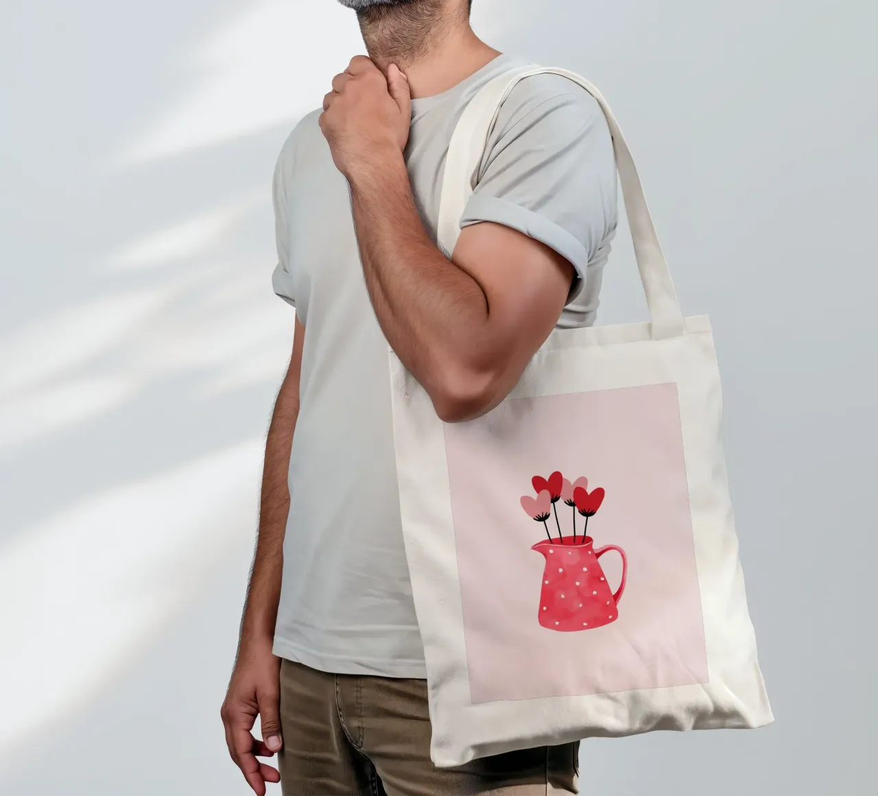 Bouquet d'amour borsa in juta da Idées & Création