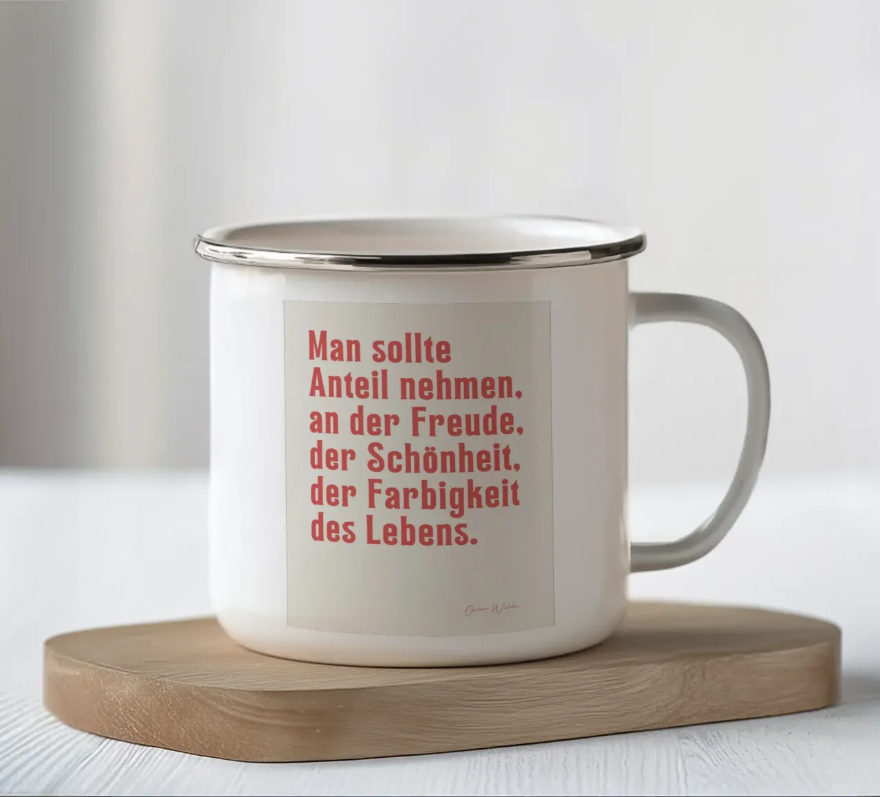 Freude am Leben tazza in smalto da Ohkimiko