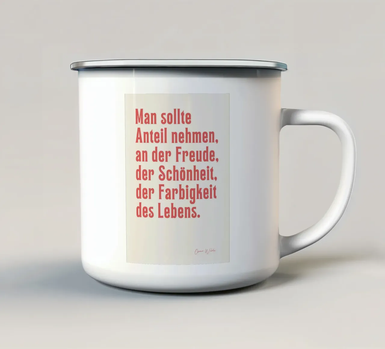 Freude am Leben tazza in smalto da Ohkimiko