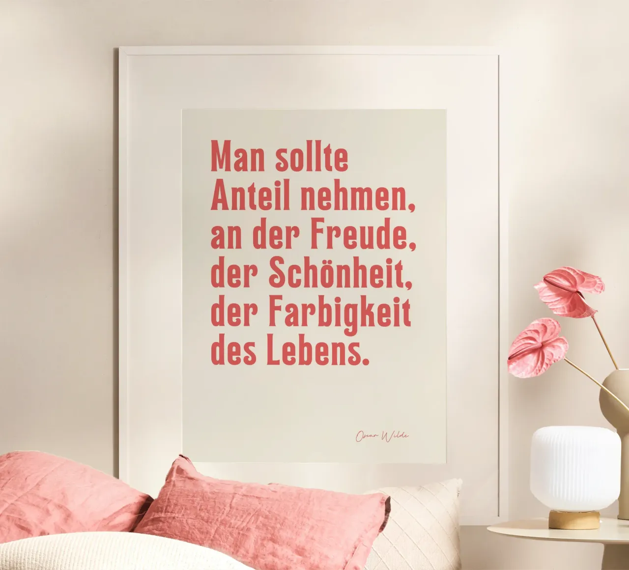 Freude am Leben poster con telaio in alluminio da Ohkimiko