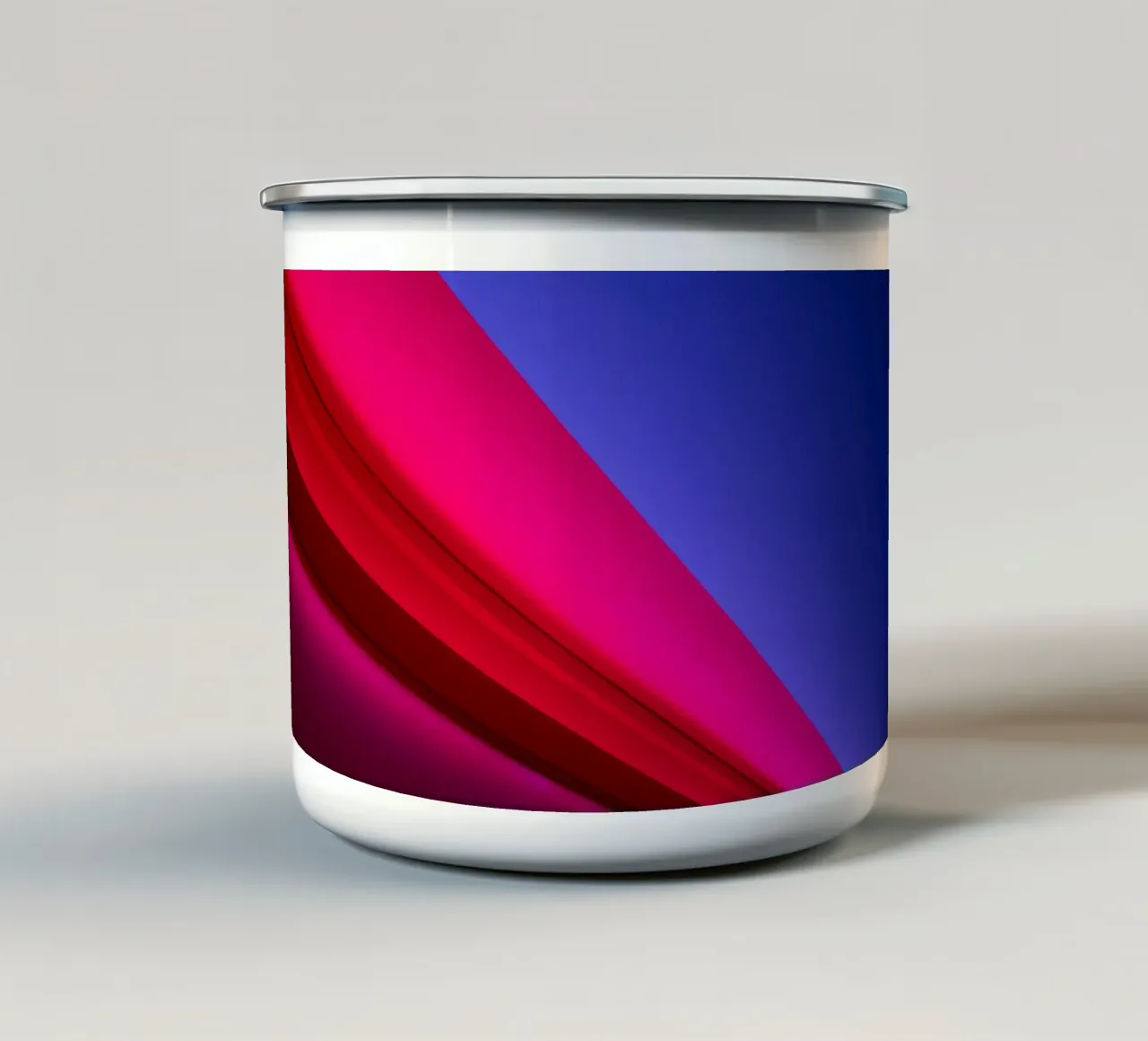 Pink Stripes mug en émail de Flo Klein