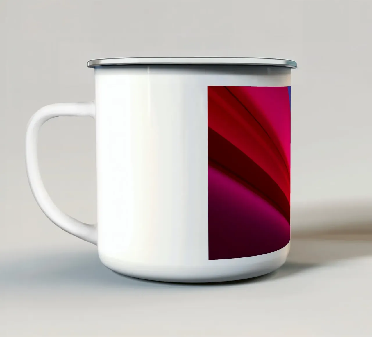 Pink Stripes mug en émail de Flo Klein