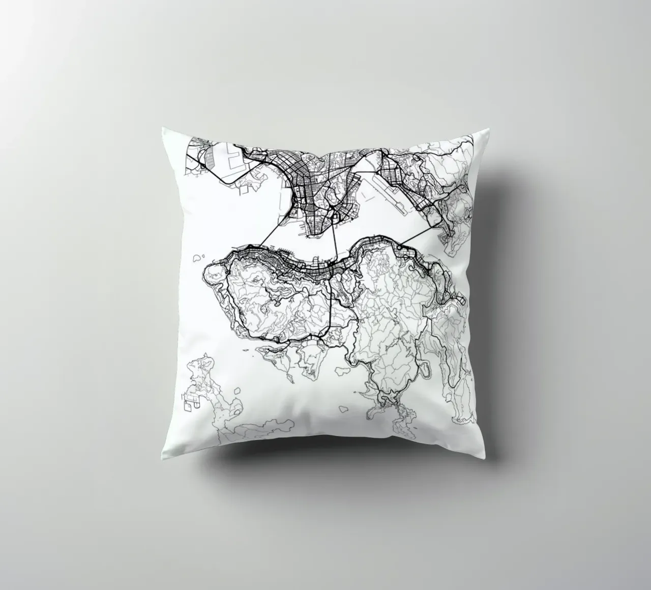 Hong Kong Minimal cuscino da Hubert Roguski