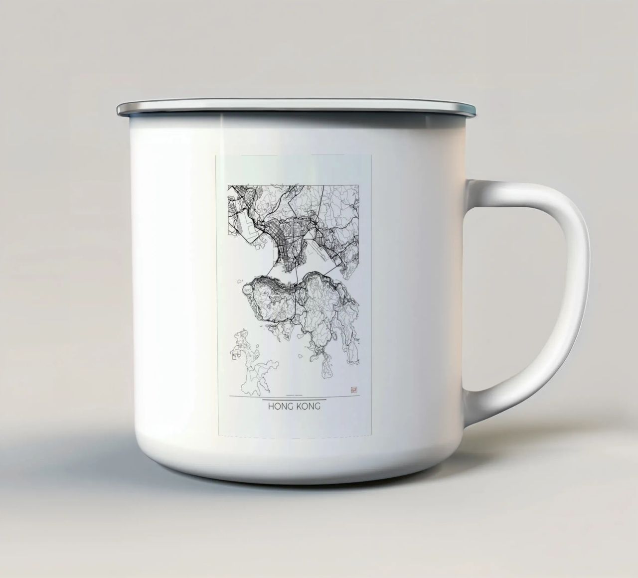 Hong Kong Minimal tazza in smalto da Hubert Roguski