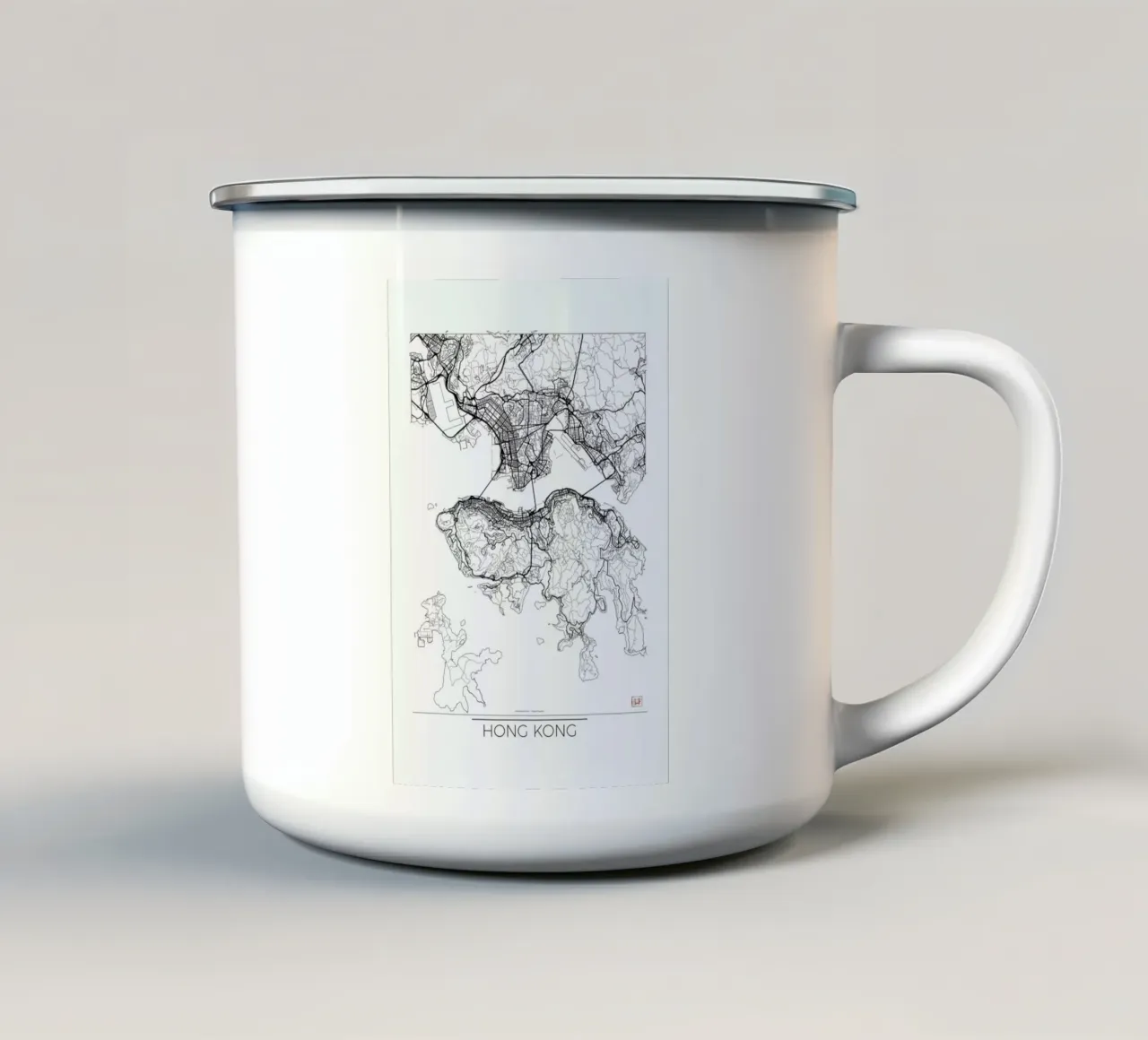 Hong Kong Minimal mug en émail de Hubert Roguski