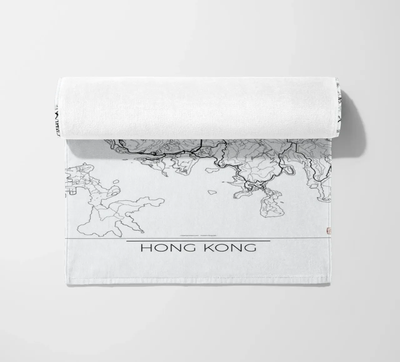 Hong Kong Minimal Strandtuch von Hubert Roguski