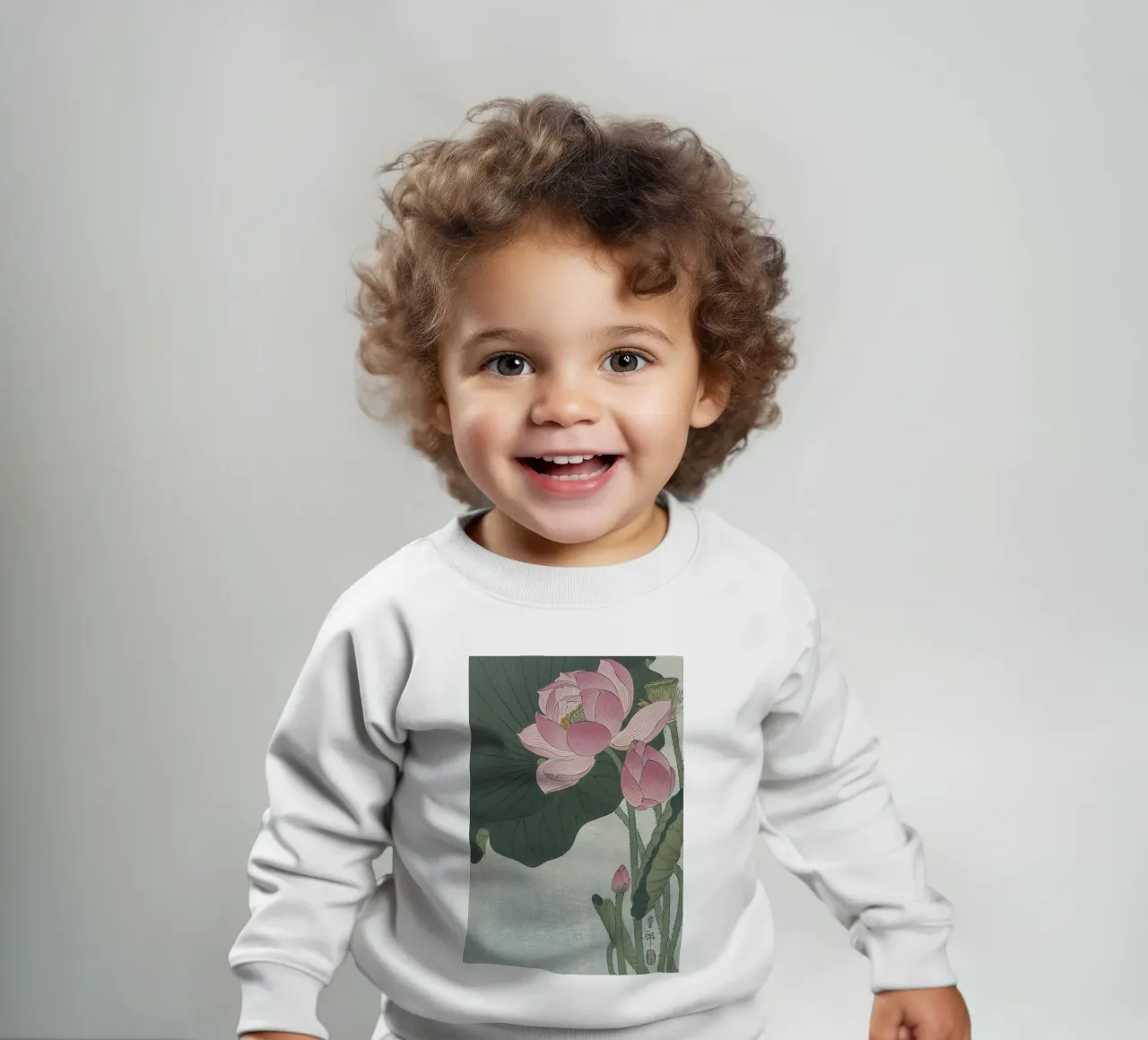 Fiori di loto in fiore - Ohara Koson felpa neonato da William Store