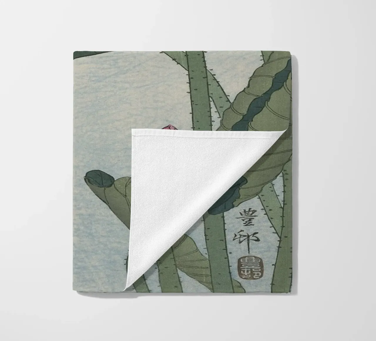 Fiori di loto in fiore - Ohara Koson telo mare da William Store
