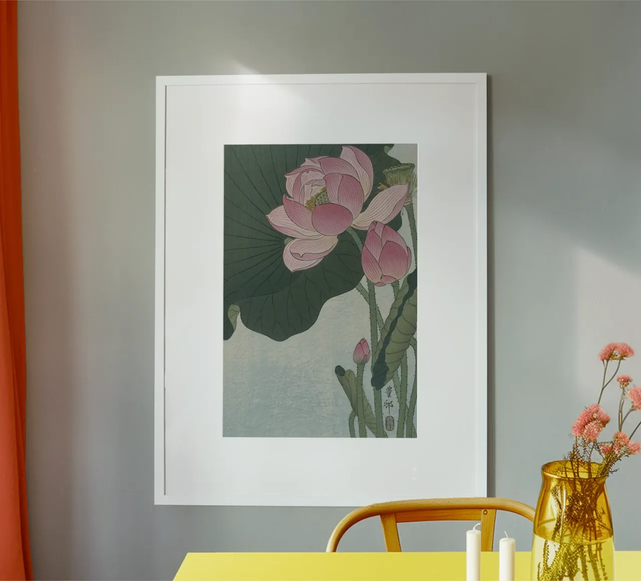 Bloeiende lotusbloemen - Ohara Koson hahnemühle van William Store