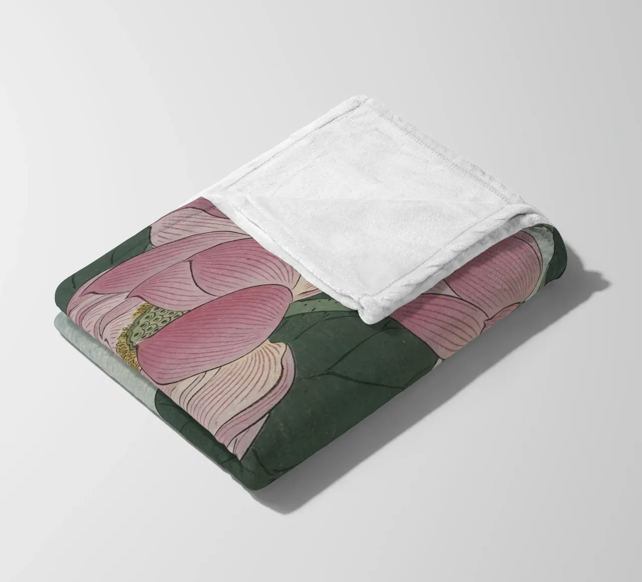 Fiori di loto in fiore - Ohara Koson coperta in pile da William Store