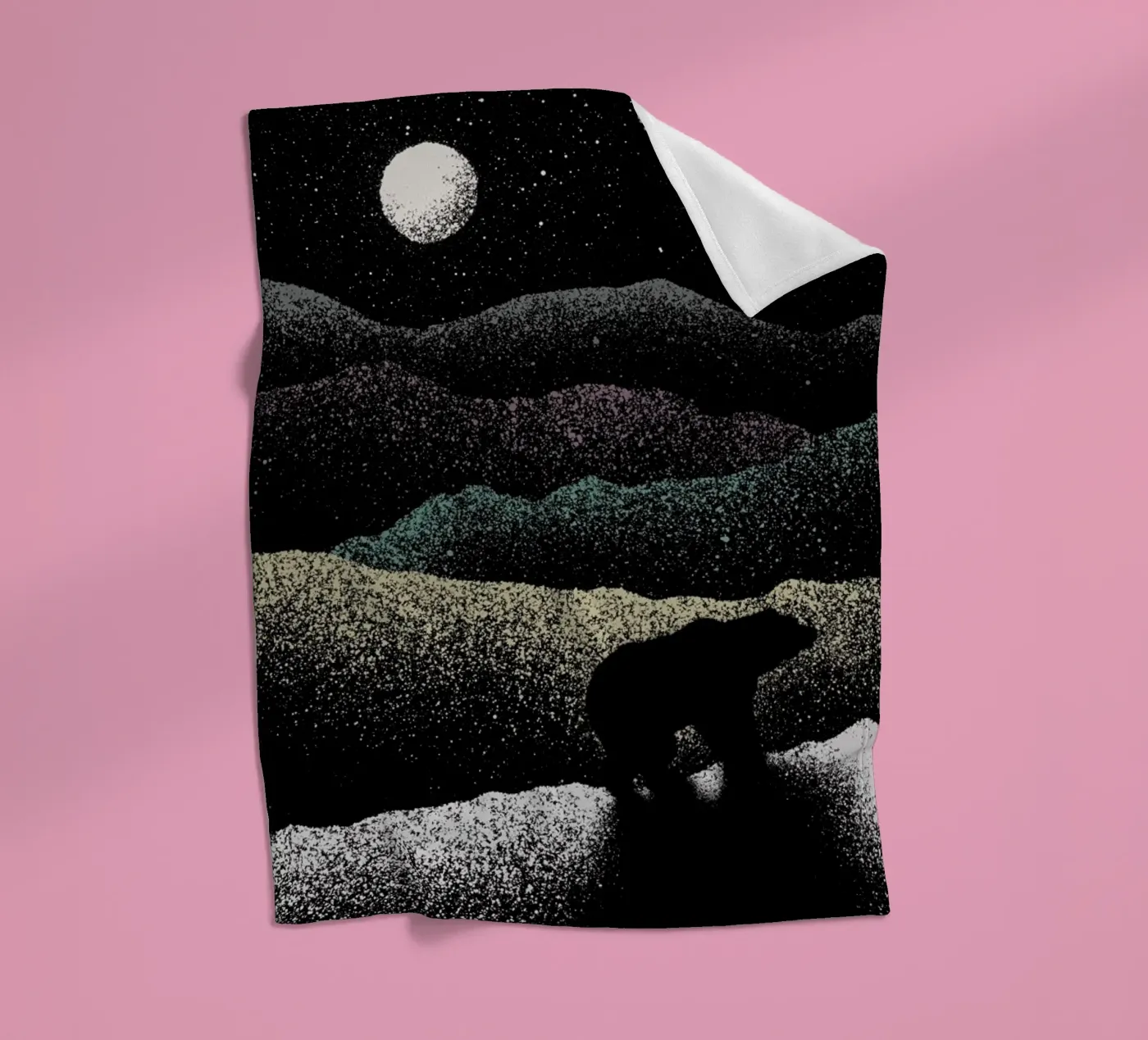 Wandering bear Fleecedecke von Florent Bodart