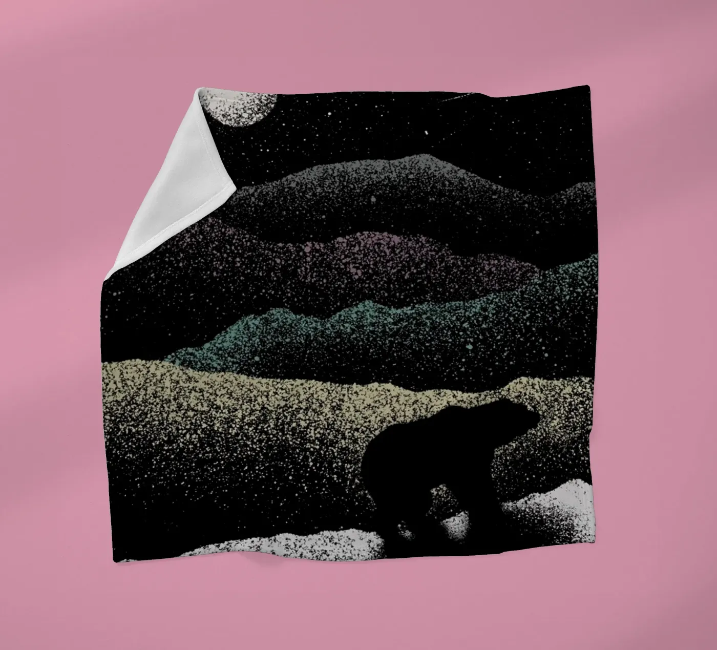 Wandering bear Fleecedecke von Florent Bodart