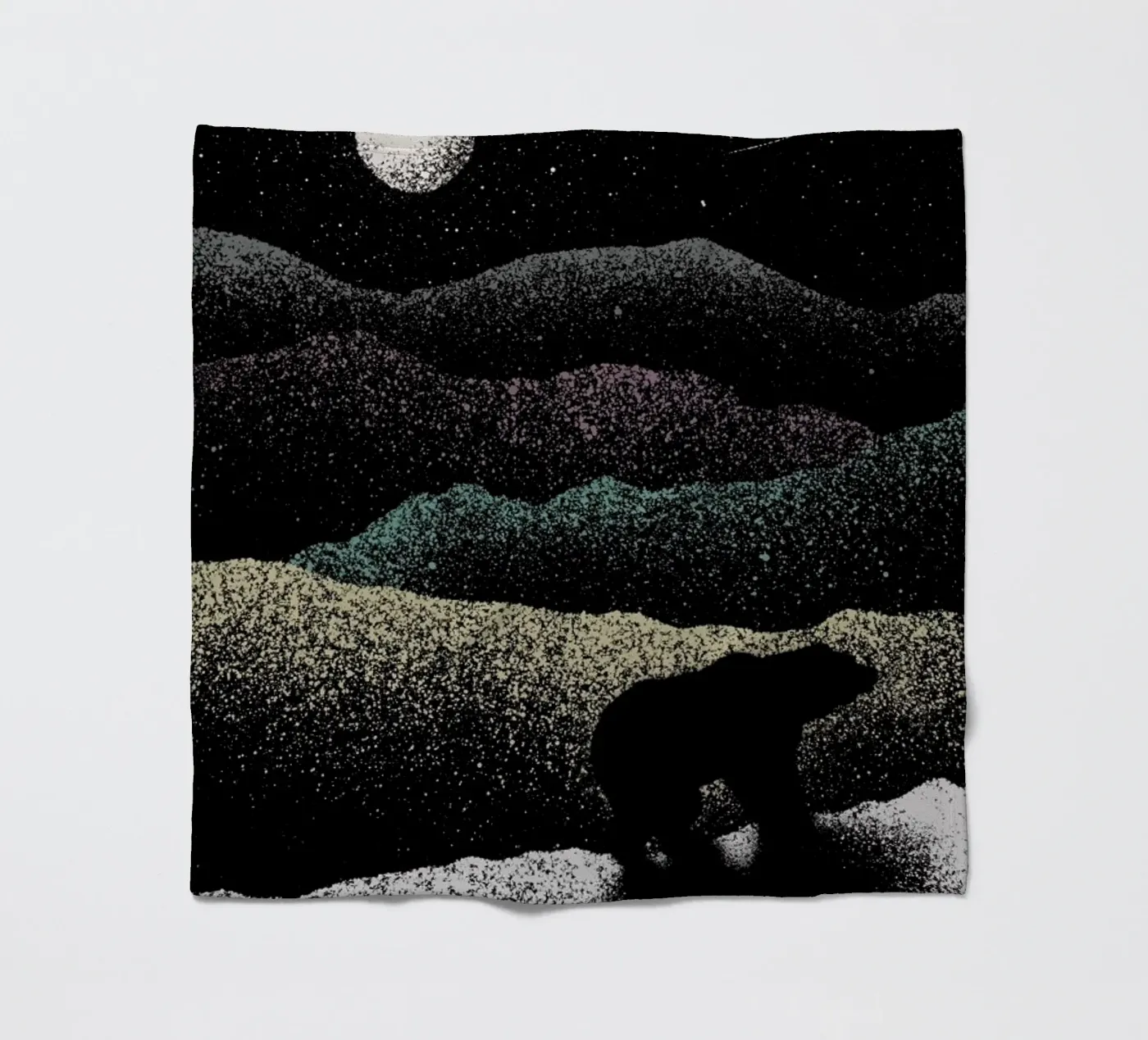 Wandering bear Fleecedecke von Florent Bodart