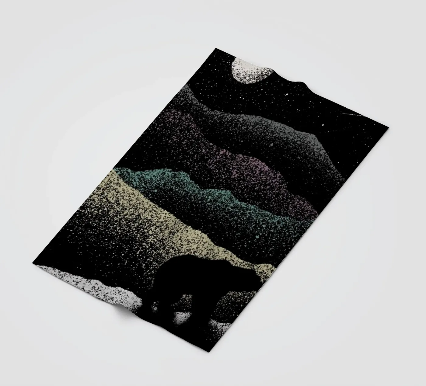 Wandering bear Fleecedecke von Florent Bodart