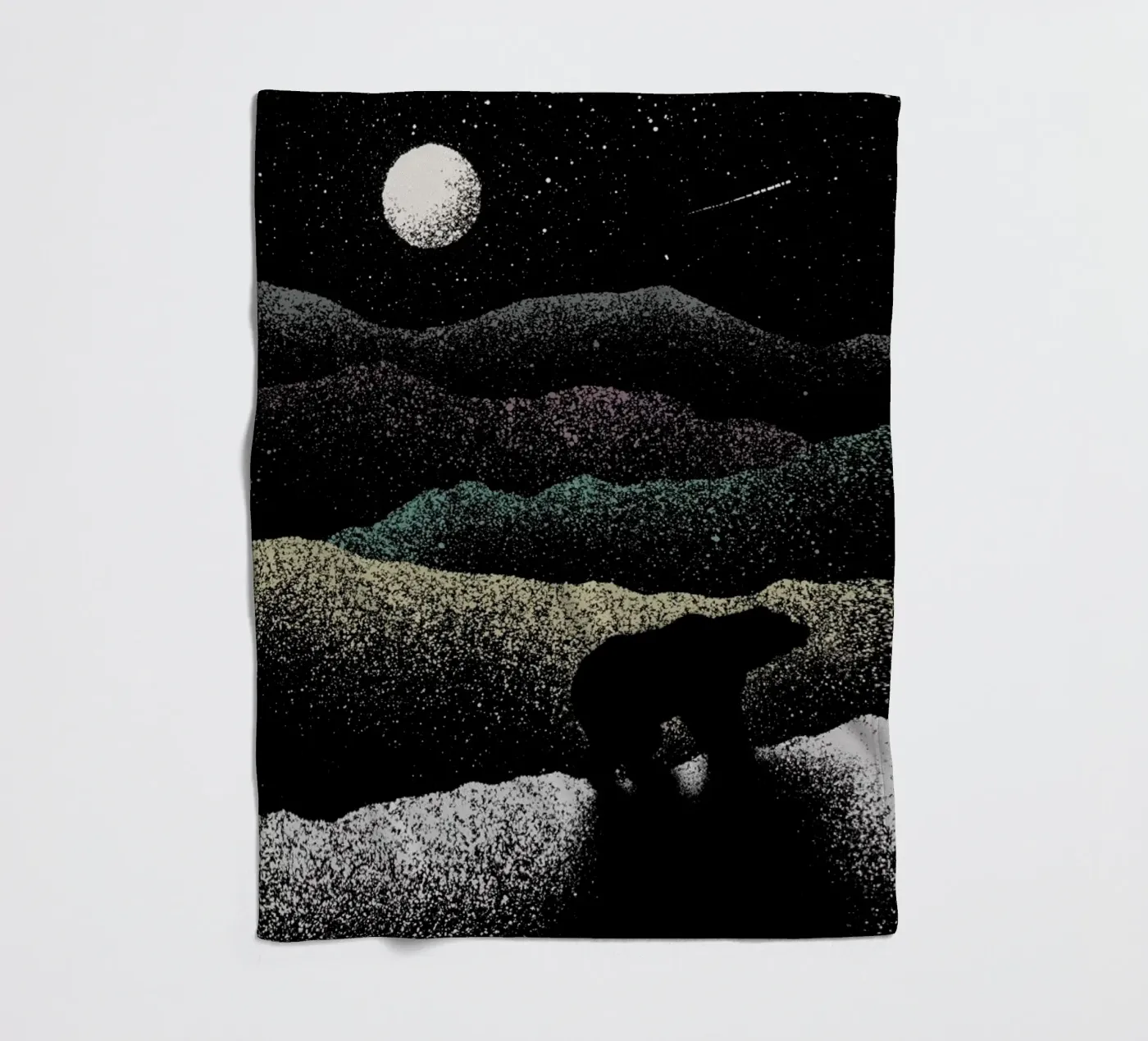 Wandering bear Fleecedecke von Florent Bodart