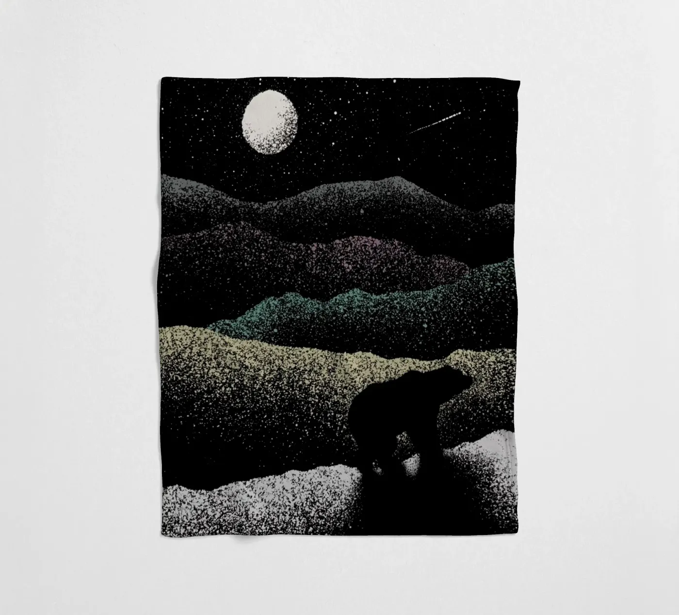 Wandering bear Fleecedecke von Florent Bodart