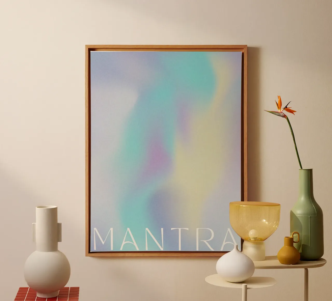 Mantra tela con Cornice a cassetta da treechild
