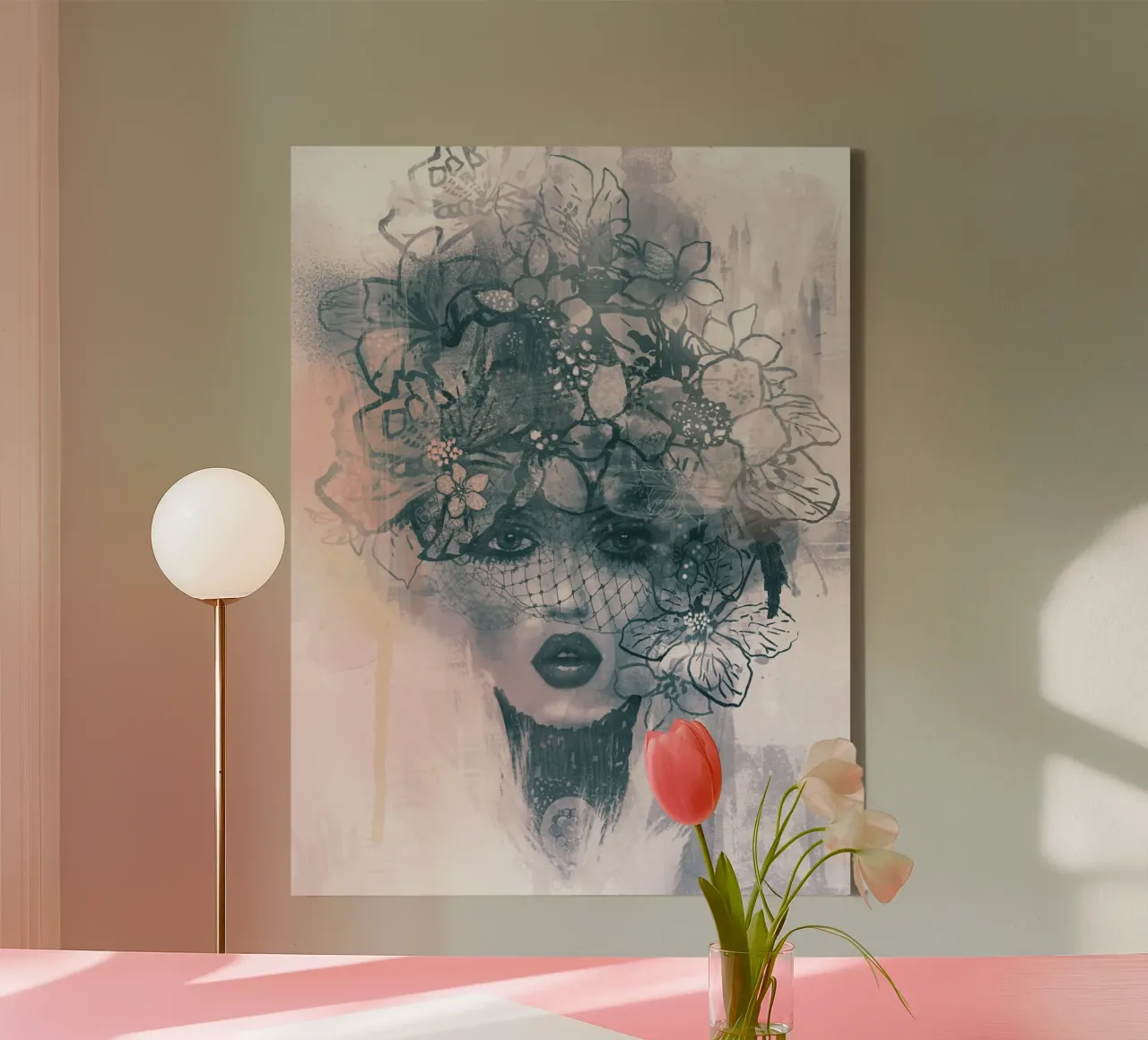 bruiloft canvas met Baklijst van Giulio Iurissevich