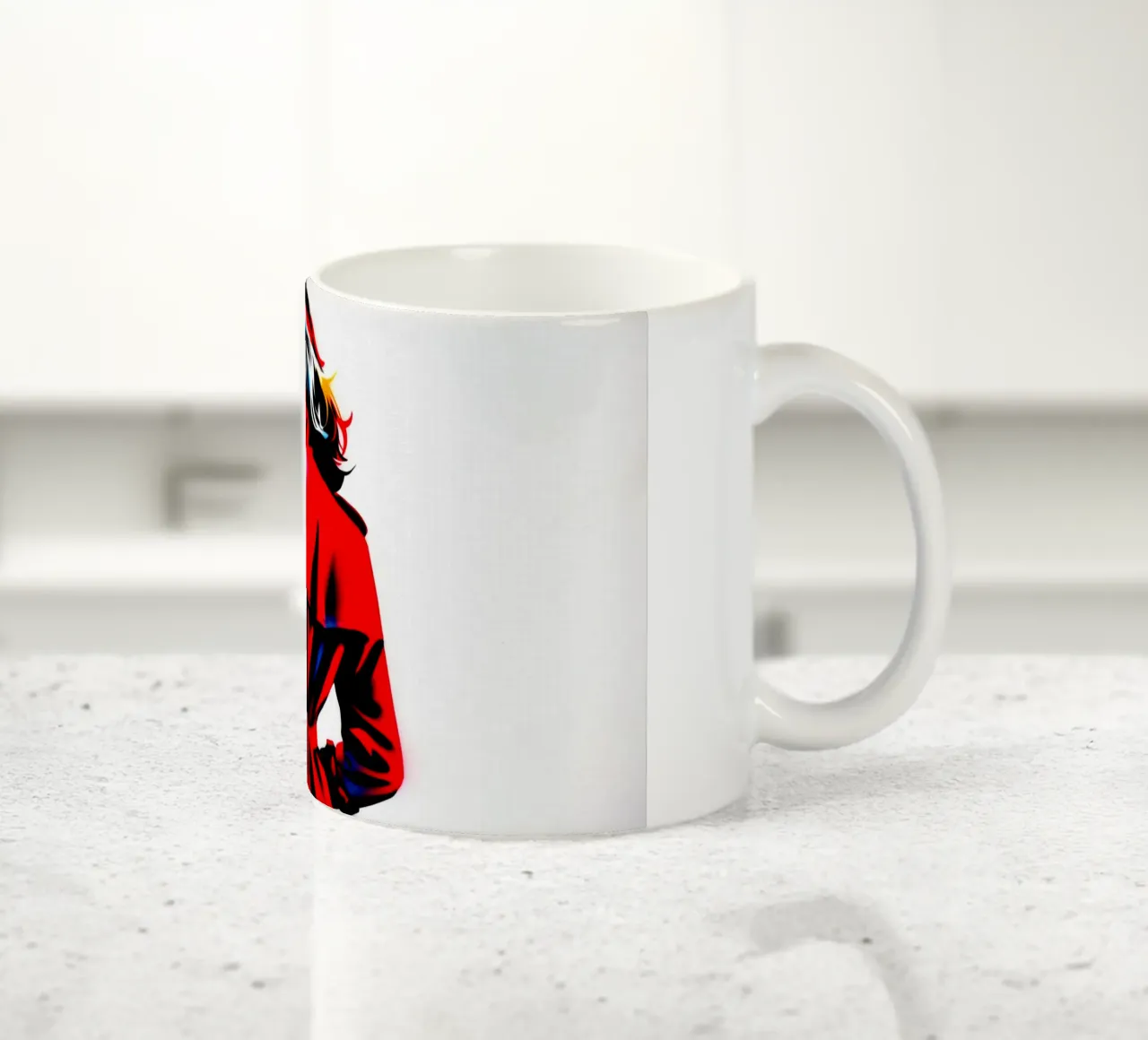 Red Trenchcoat – Stencil, Graffiti & Streetart Keramik Tasse von STAN Z.
