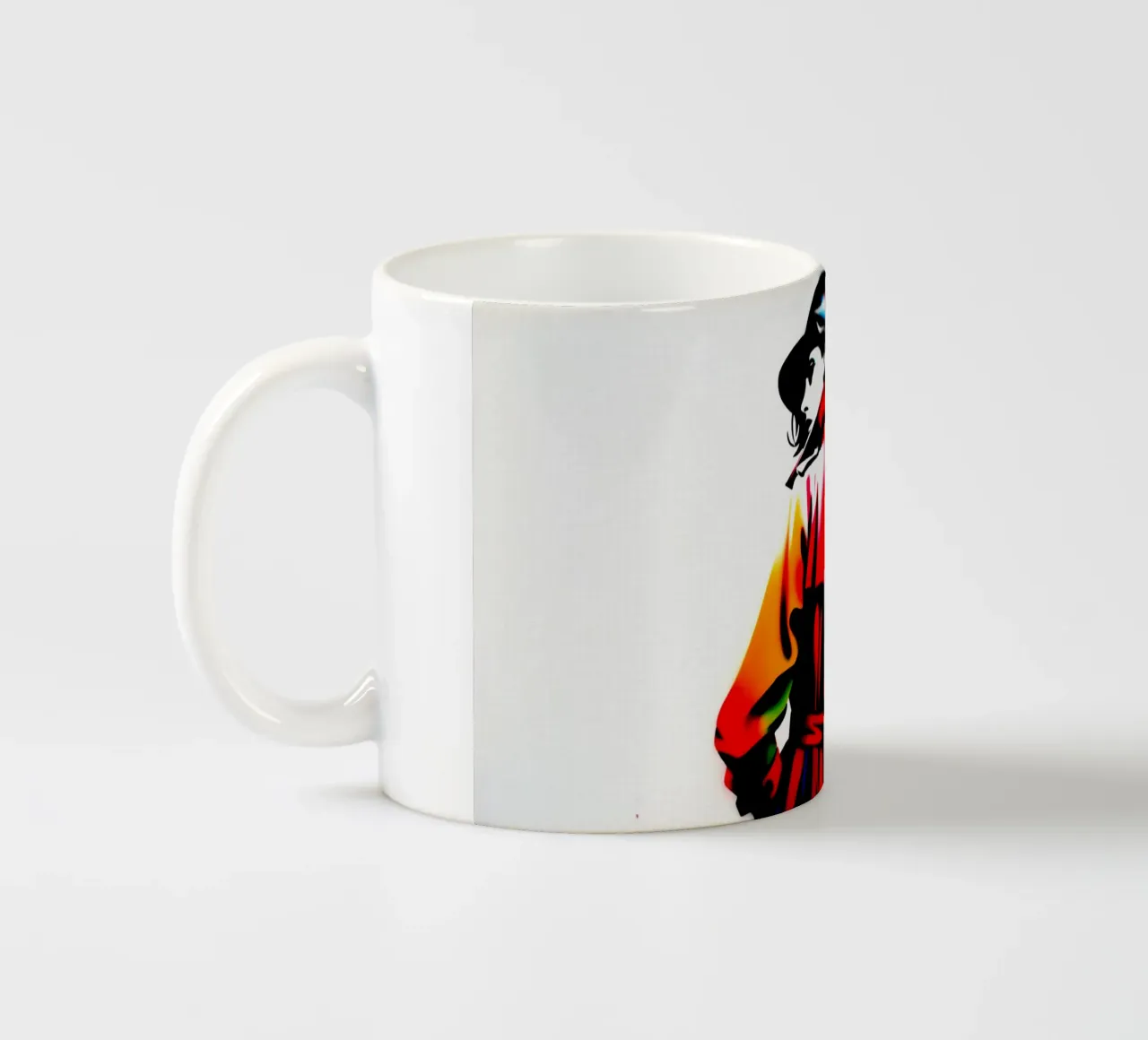 Red Trenchcoat – Stencil, Graffiti & Streetart Keramik Tasse von STAN Z.