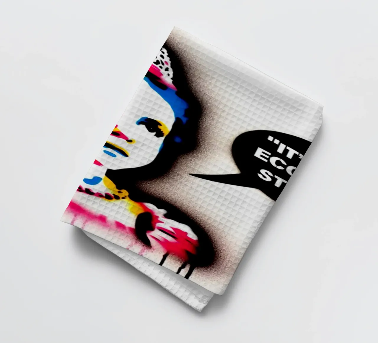 It's the economy, stupid – Stencil, Graffiti & Streetart tea towel by STAN Z.