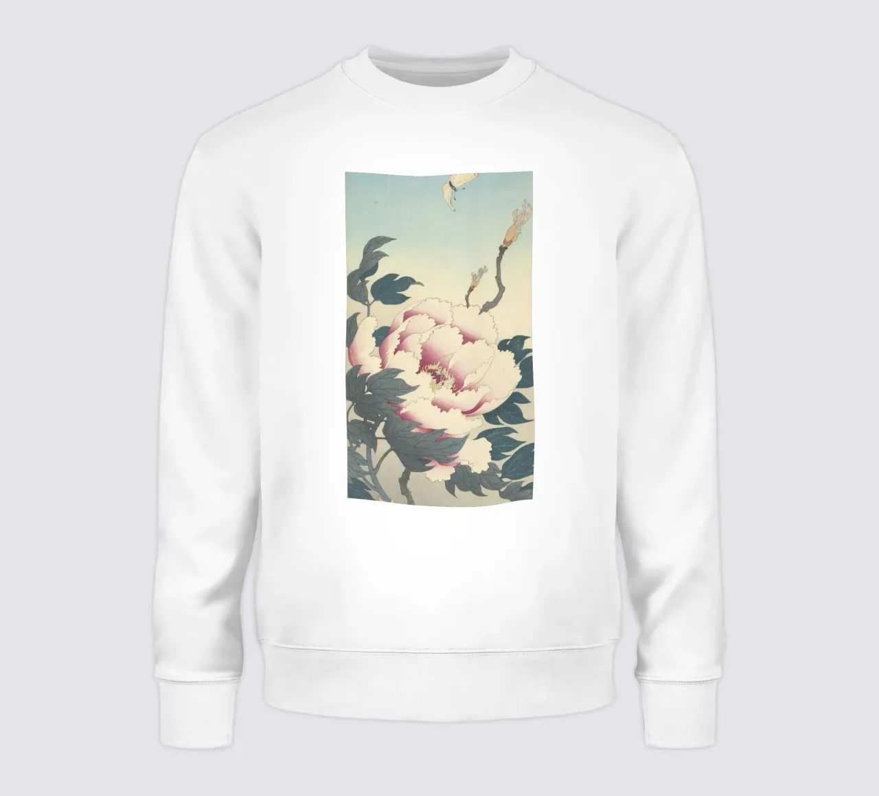 Peonia con farfalla - Ohara Koson felpa da William Store