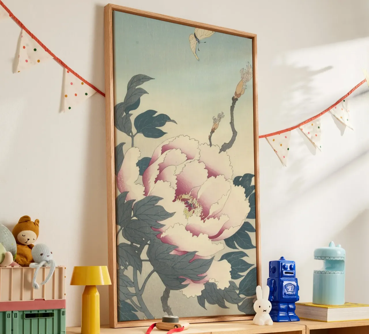 Peony with Butterfly- Ohara Koson canvas by William Store