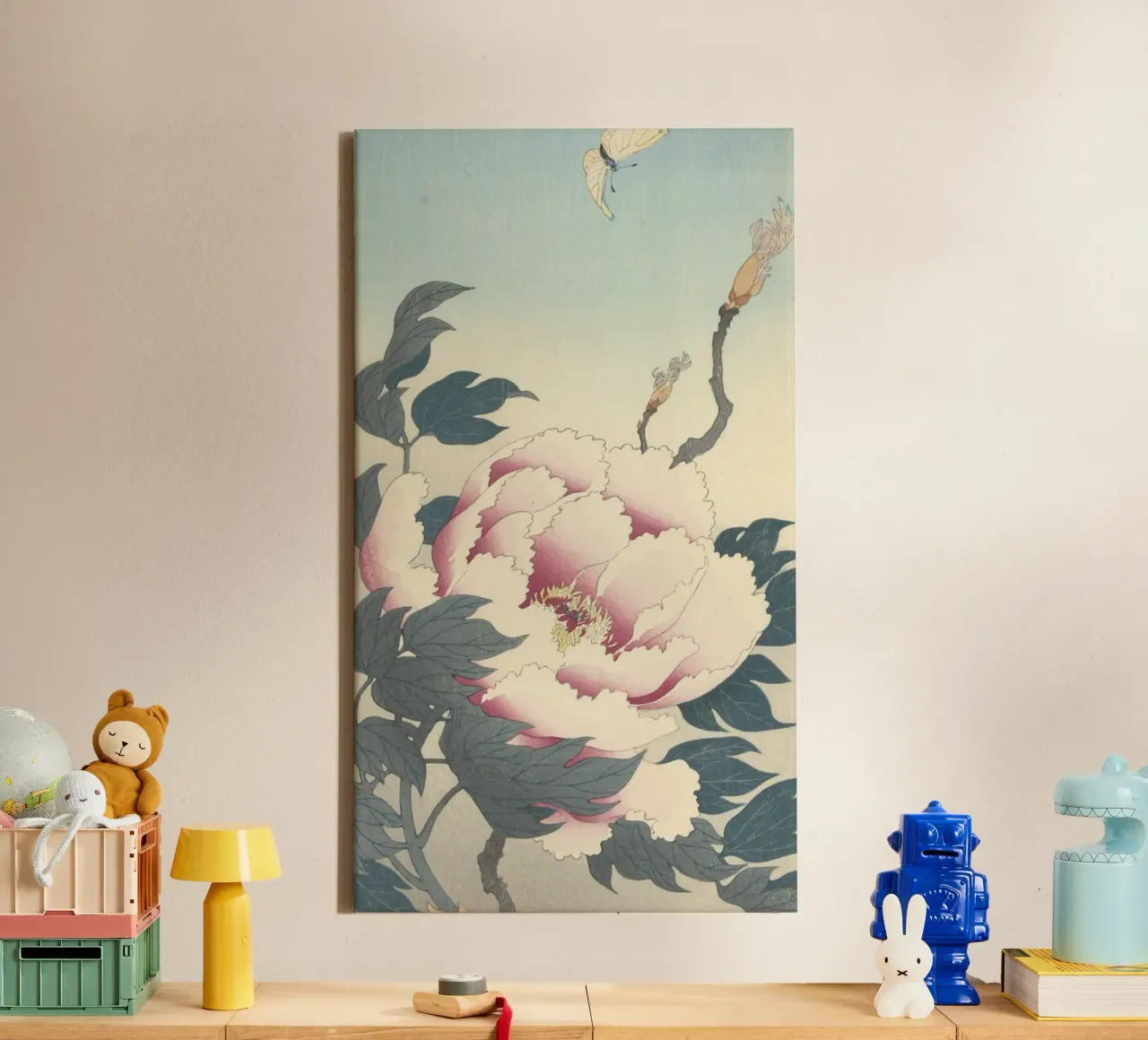 Peony with Butterfly- Ohara Koson canvas by William Store
