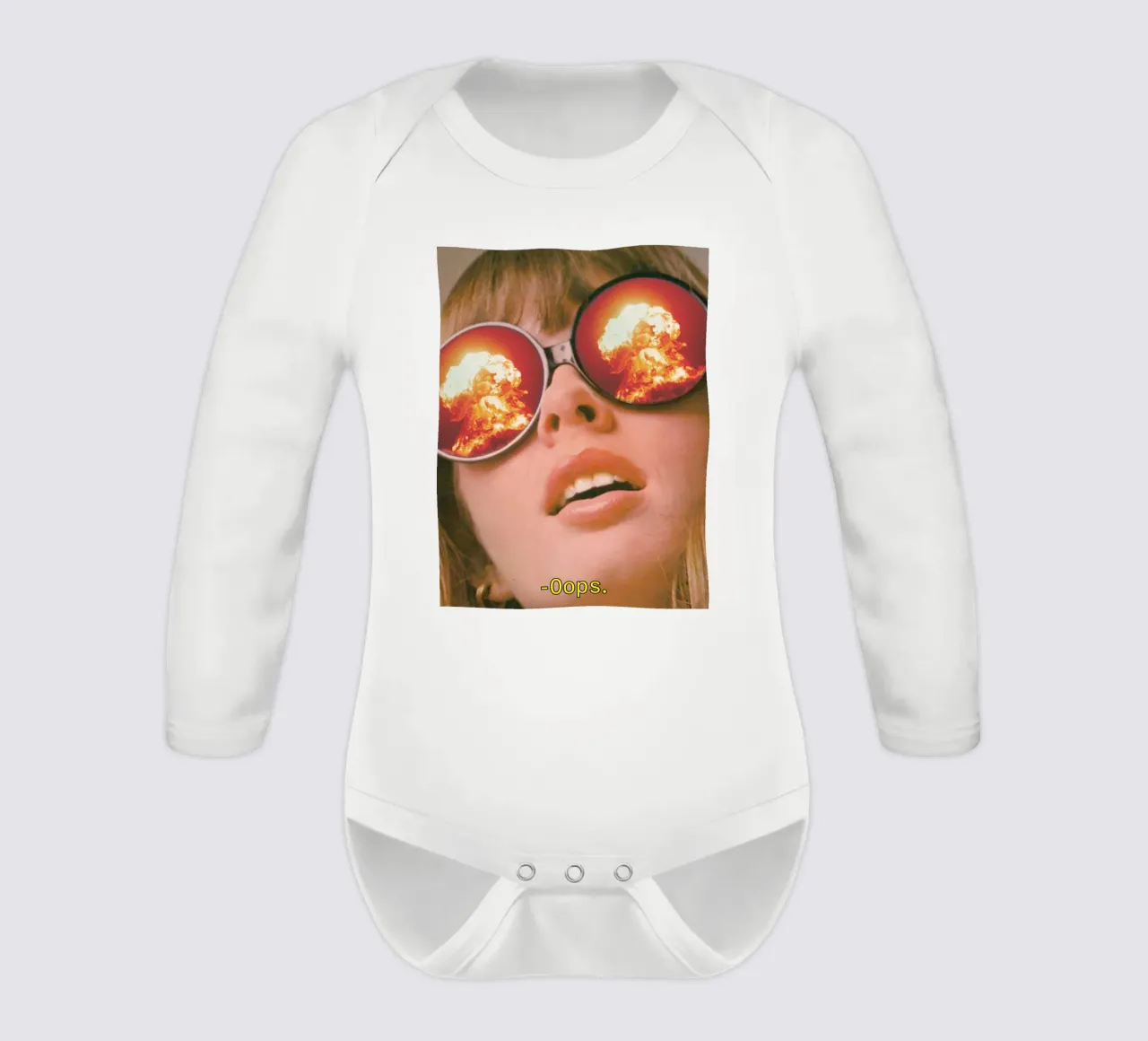 Oops. (The Explosion) body neonato maniche lunghe da MsGonzalez