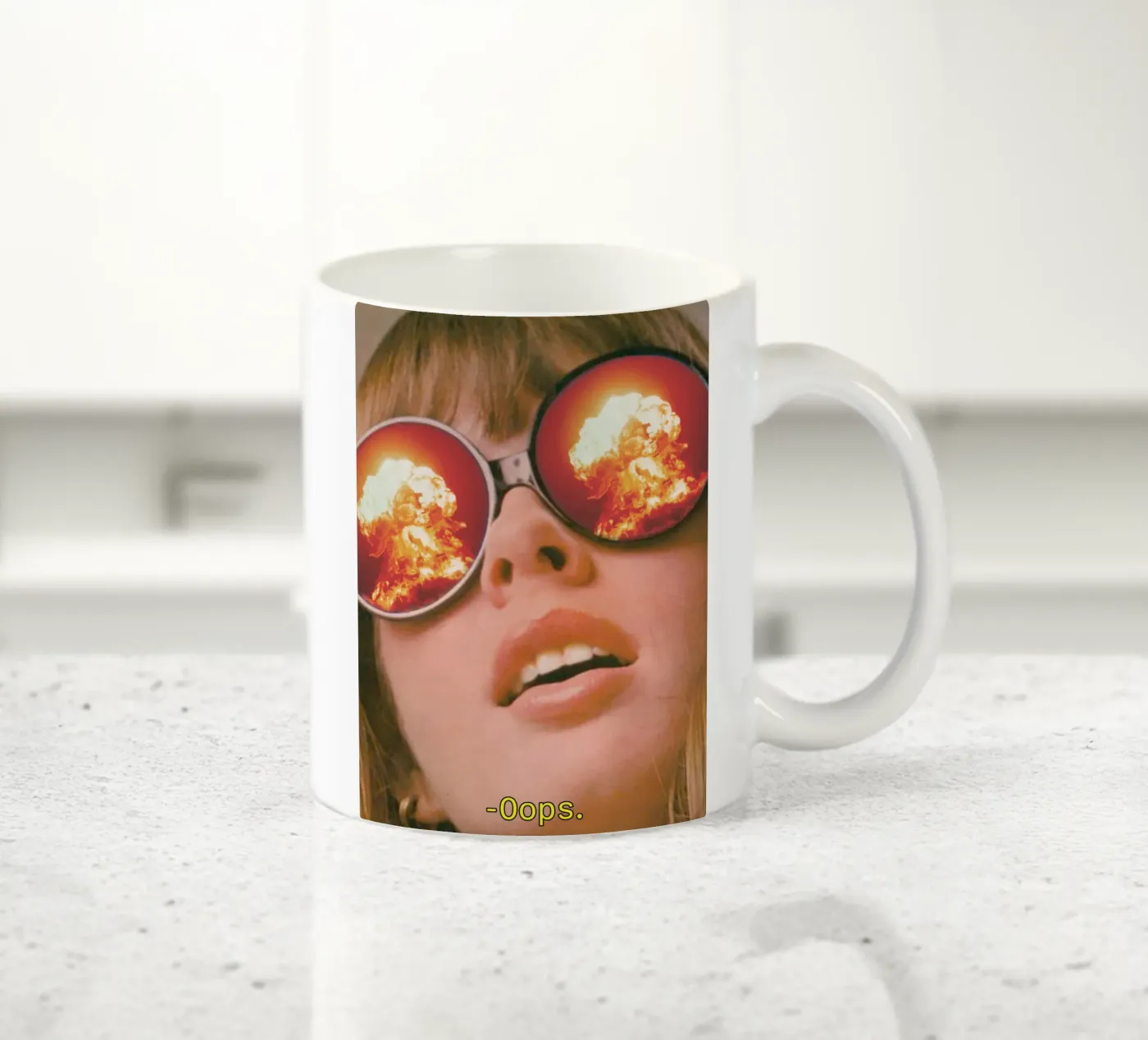 Oops. (The Explosion) ceramic mug by MsGonzalez