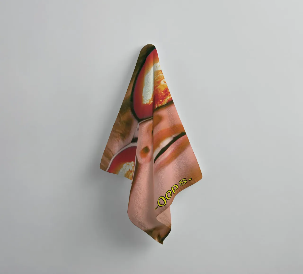 Oops. (The Explosion) towel by MsGonzalez