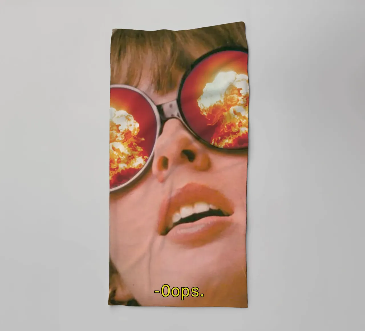 Oops. (The Explosion) towel by MsGonzalez