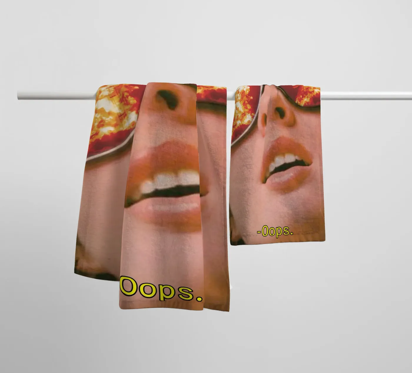 Oops. (The Explosion) towel by MsGonzalez