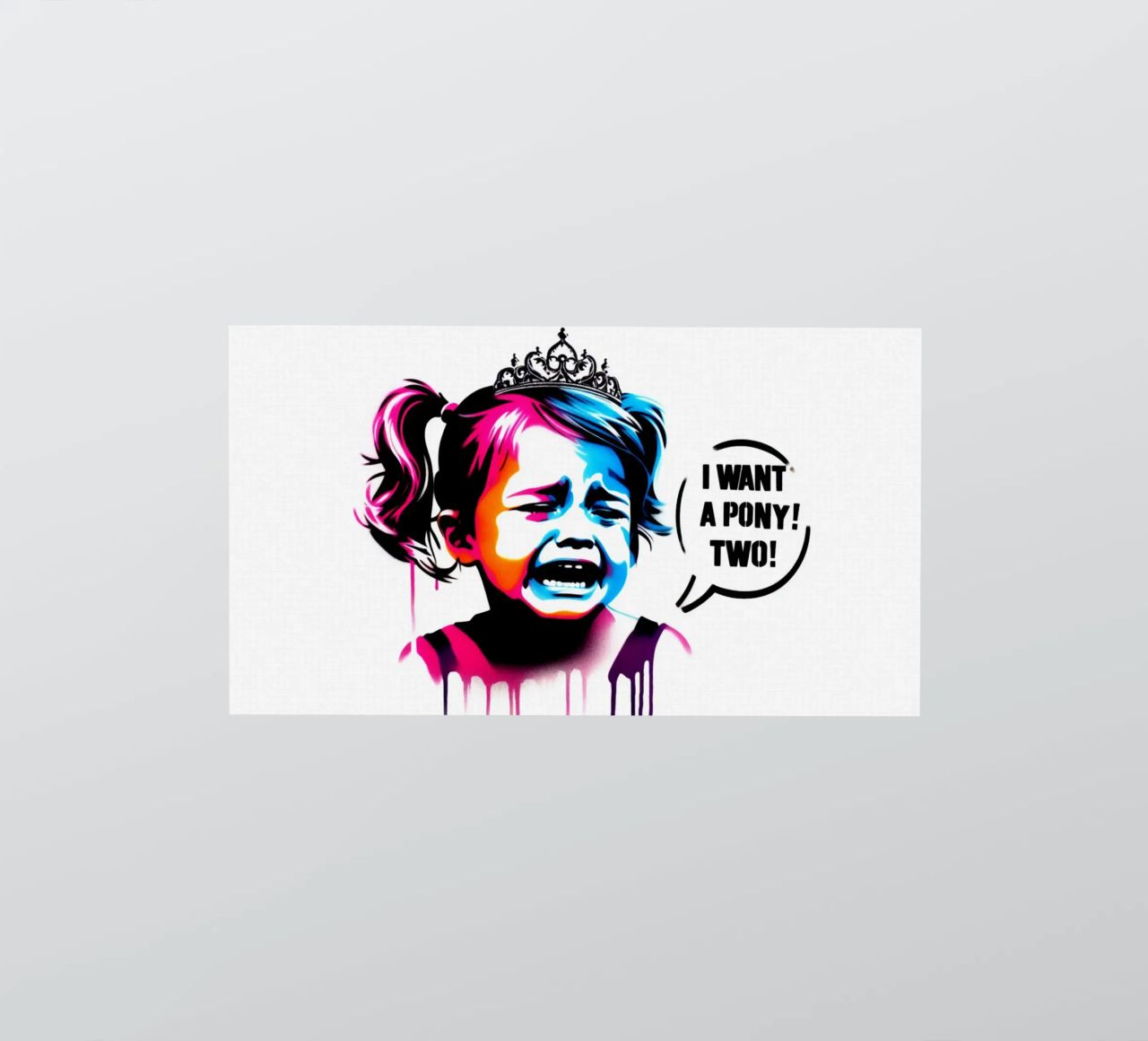 I want a pony – Stencil, Graffiti & Streetart autocollant de STAN Z.