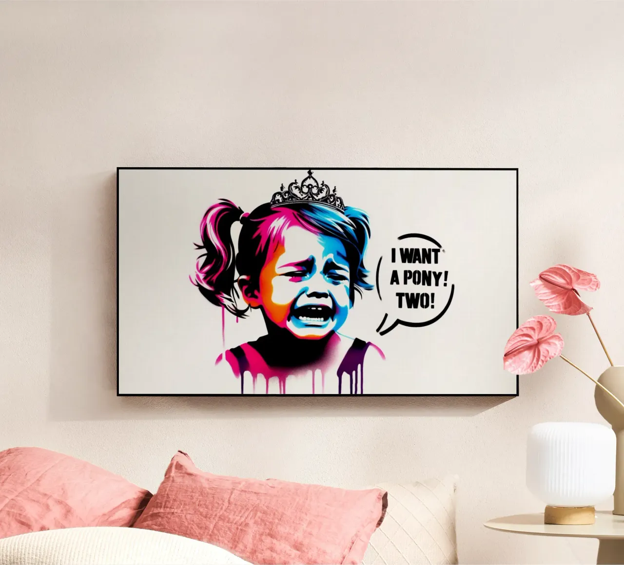 I want a pony – Stencil, Graffiti & Streetart metacrilato de STAN Z.
