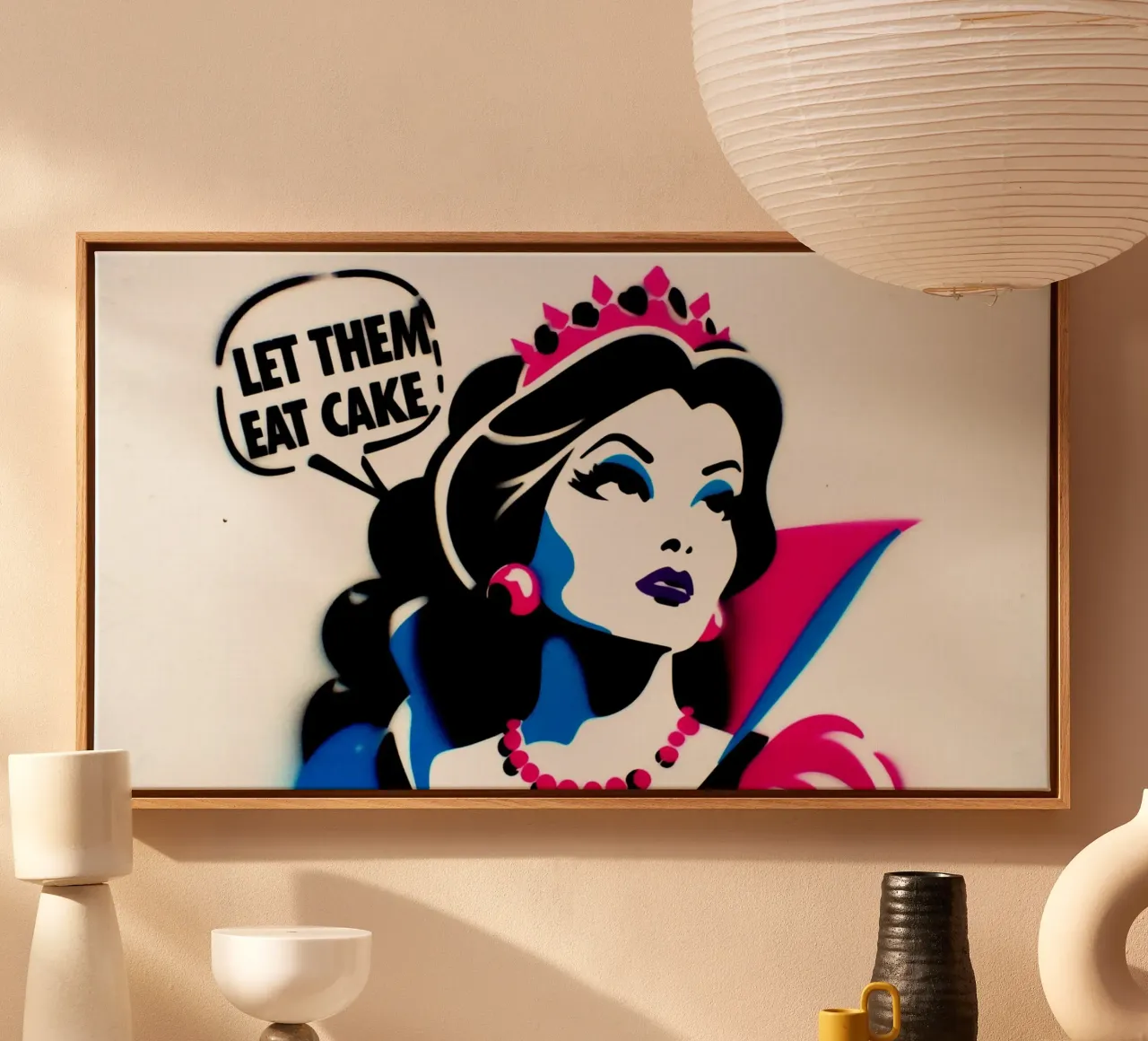 Let them eat cake – Stencil, Graffiti & Streetart tela con Cornice a cassetta da STAN Z.