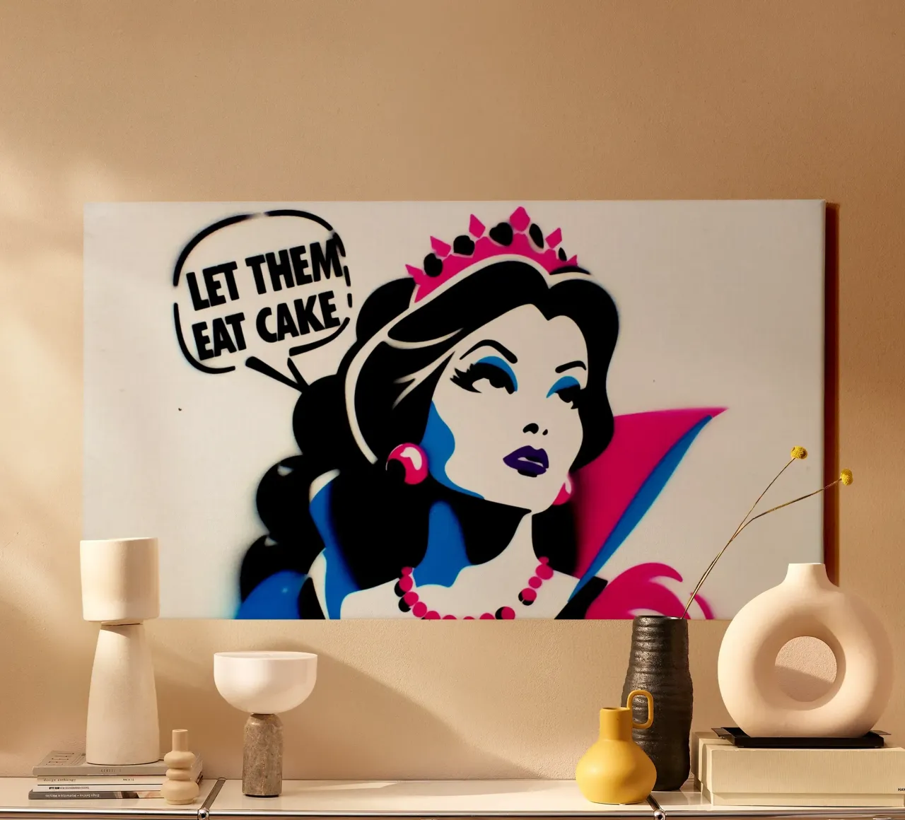Let them eat cake – Stencil, Graffiti & Streetart tela con Cornice a cassetta da STAN Z.