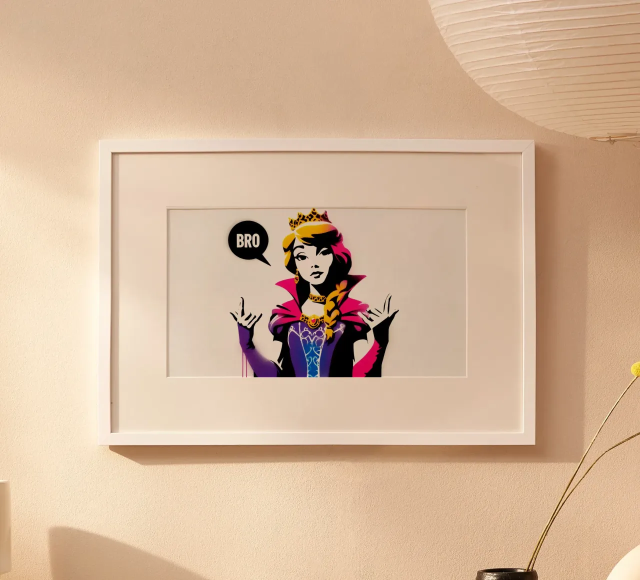 Bro – Stencil, Graffiti & Streetart poster con telaio in plastica da STAN Z.