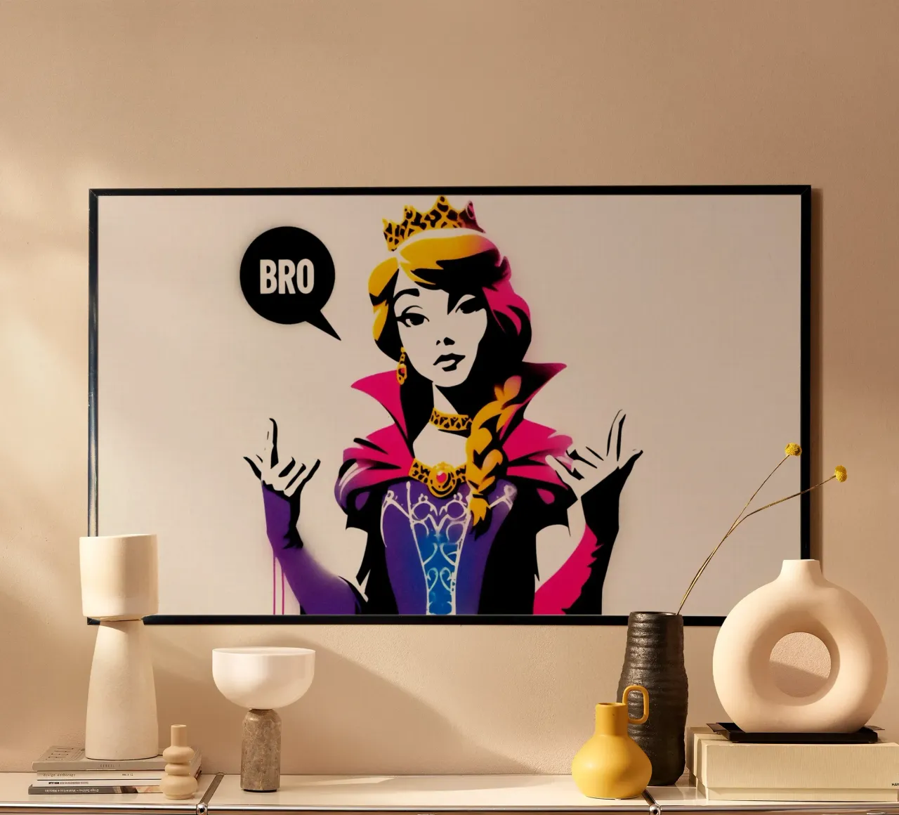 Bro – Stencil, Graffiti & Streetart poster con telaio in plastica da STAN Z.