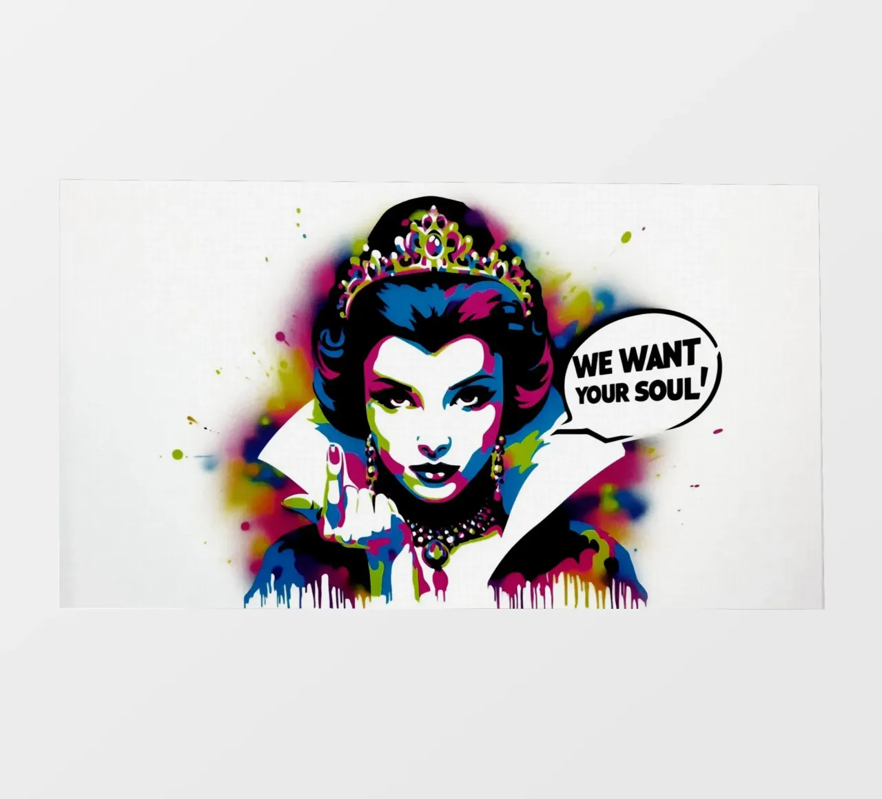 We want your soul – Stencil, Graffiti & Streetart telo in pvc da STAN Z.