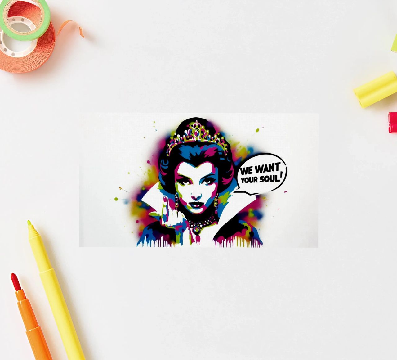 We want your soul – Stencil, Graffiti & Streetart autocollant de STAN Z.