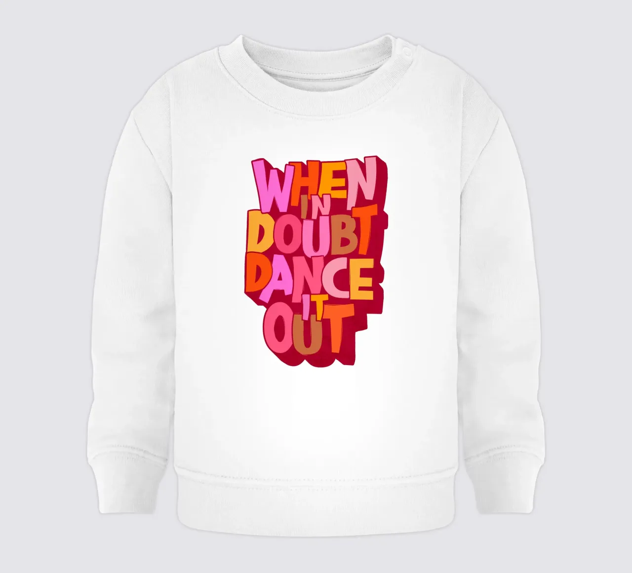 Colorful Retro Dance Typography Print felpa neonato da showmemars