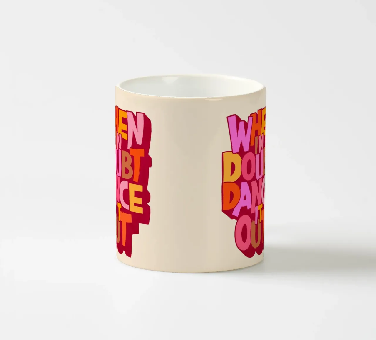 Colorful Retro Dance Typography Print tazza in ceramica da showmemars
