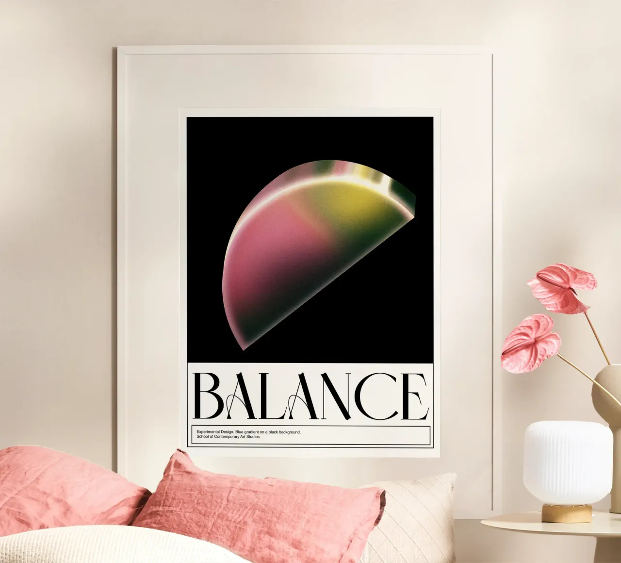 Equilibrio, 3D, Design grafico Poster poster con telaio in alluminio da Peaches Art Prints